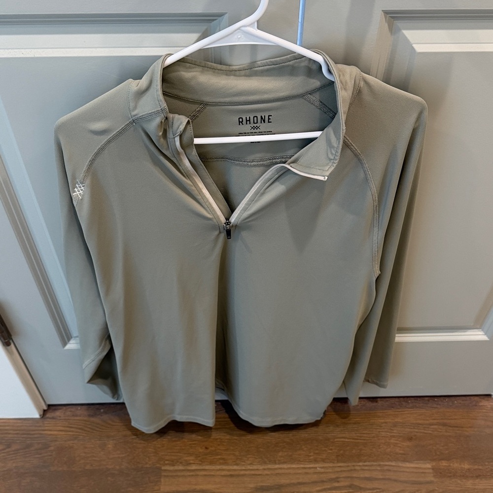 Rhone Sage Green Quarter-Zip Top